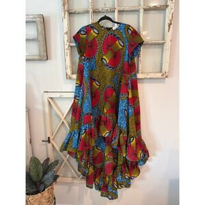 Rahyma size S/M small medium African dress high low hem